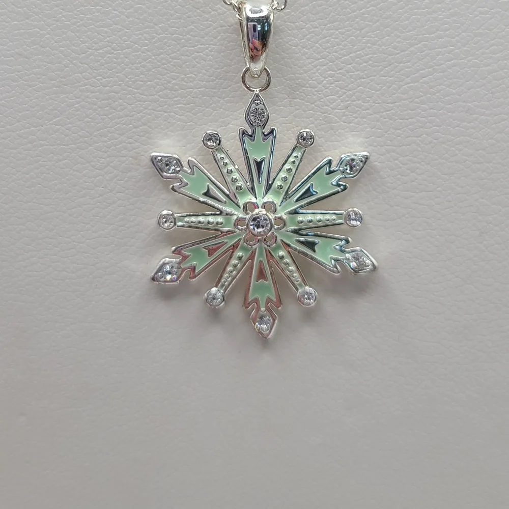 Disney Frozen Silver Plated Snowflake Pendant Necklace